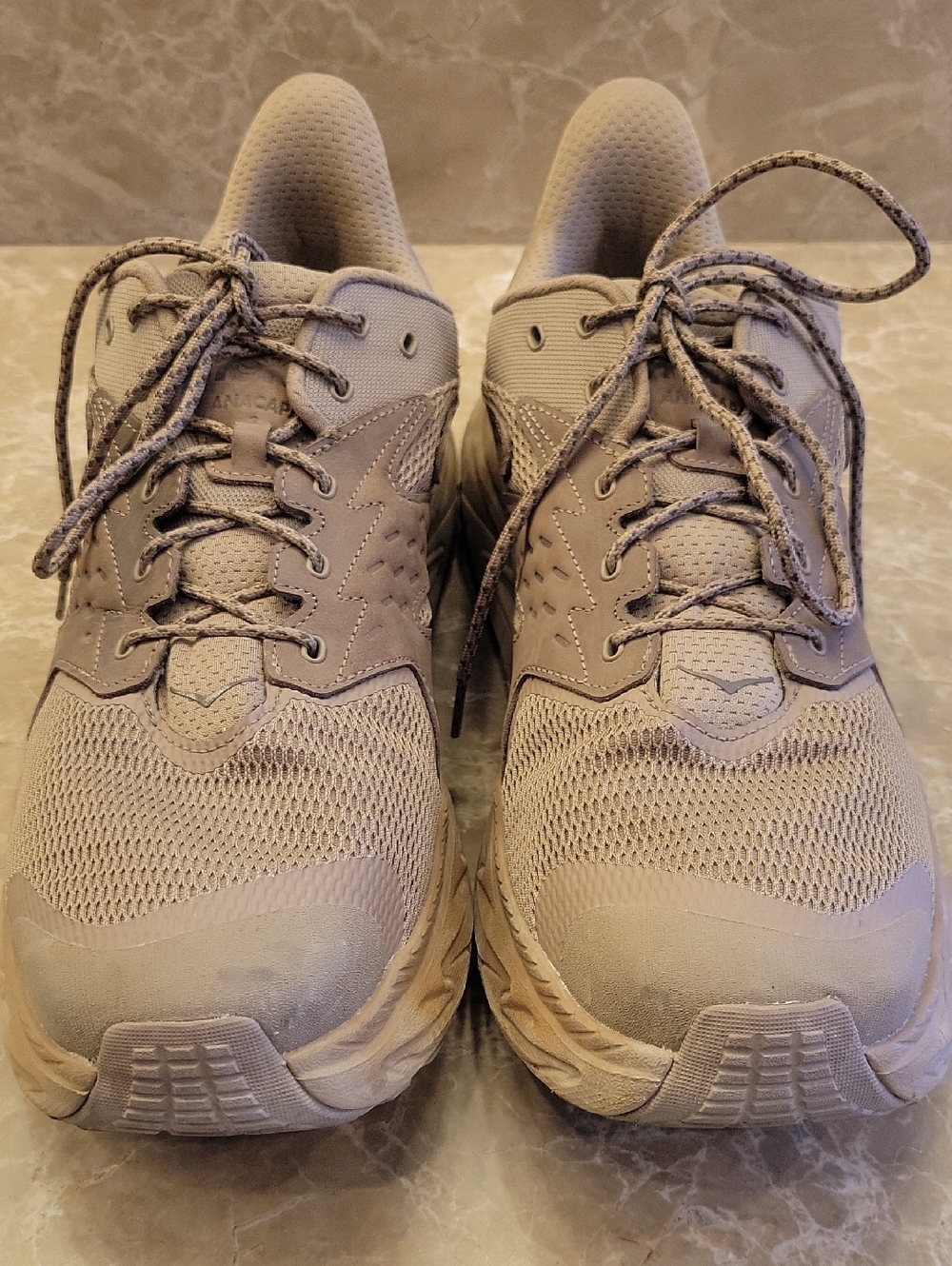 Hoka Men's Anacapa 2 Low Tactical Mesh Runner - Tan, 14D